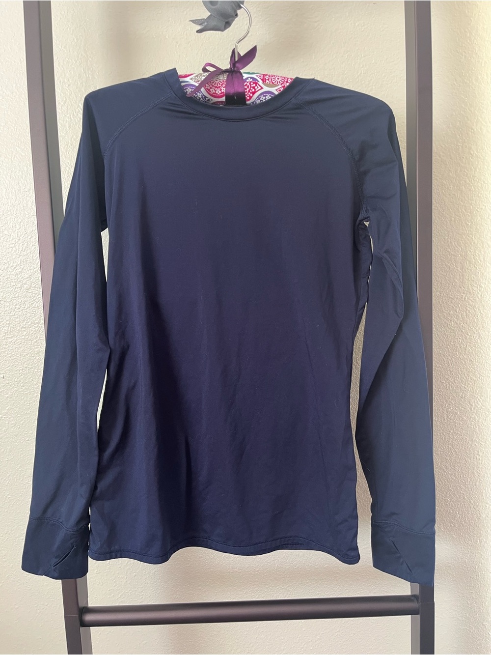 Long-Sleeve Navy Performance Tee